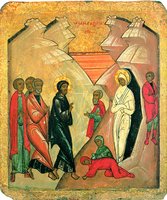 Воскрешение Лазаря. Икона. Сер. XVI в. (Музей икон, Рекклингхаузен)