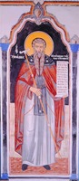 Кликните для увеличения картинки Прп. Геннадий. Роспись трапезной мон-ря Ватопед. 1786 г.