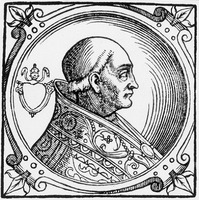Гонорий I, папа Римский. Гравюра. (Sacchi. Vitis pontificut. 1626) (РГБ)