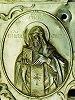 Свт. Игнатий, еп. Ростовский. Фрагемент оклада Евангелия. 1776 г.