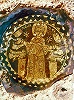 Дно стекляной чаши с золотой росписью, украшающей локулу в катакомбах Памфилия в Риме. IV в.