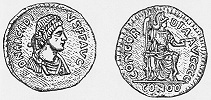 Имп. Аркадий. Изображение на монете