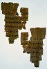 Фрагмент древнейшей рукописи НЗ (Ин 18.31–33; 18. 37–38). Египет. Ок. 125 г. (Б-ка ун-та в Манчестере)