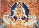 Вознесение Господне. Мозаика ц. Св. Софии в Фессалонике. Кон. IX в. Фрагмент