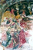«Успение Богородицы» (XII в.) и «Распятие Христово» (XV в.). Роспись ц. св. Параскевы. Фрагмент