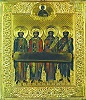 Мученики Дада, Гаведдай, Каздоя и Гаргал. Икона-мощевик. 1895 г. (Архиерейская ризница Локровского собора при Рогожском кладбище)