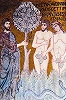 Адам и Ева. Мозаика Палатинской капеллы в Палермо. 50-60-е гг. XII в. Фрагмент.