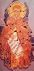 Прп. Акакий. Фреска ц. Спаса на Ковалёве в Новгороде. 1380 г.