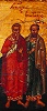 Мученики Акиндин и Пигасий. Минейная икона. Нач. XVII в. (ЦАК МДА). Фрагмент