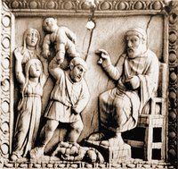 Избиение младенцев. Рельеф оклада Евангелия. Ок. 460 г. (Сокровищница кафедрального собора, Милан)