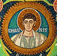 Ап. Иоанн Богослов. Мозаика ц. Сан-Витале в Равенне. 546–547 гг.