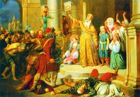 Царь Петр Алексеевич во время стрелецкого бунта в Московском Кремле 15 мая 1682 г. Худож. О. Россиньон. 1839 г. (ГИМ)