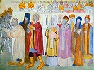 Святые Русской Церкви. Роспись часовни свт. Василия Великого в доме Содружества св. Албания и прп. Сергия Радонежского, Лондон. 1945-1947 гг.
