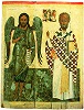 Св. Иоанн Предтеча и свт. Николай Чудотворец. Сошествие во ад. Икона. Посл. треть XVI в. (ВГИАХМЗ)