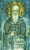Прп. Иоанн Лествичник. Роспись «Енклистры» мон-ря прп. Неофита, Кипр. Ок. 1183 г.