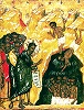 Крещение народа. Клеймо иконы «Св. Иоанн Предтеча Ангел пустыни, с житием». Ок. 1551 г. (ЯМЗ)