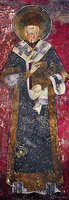 Свт. Иоанникий II, патриарх Сербский. Роспись ц. вмч. Димитрия Солунского в Печской Патриархии. Ок. 1345 г.
