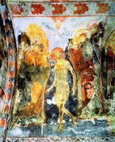 Крещение Господне. Роспись ц. Архангелов. 1096 г. Мастер Тевдоре