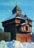 Острожная башня со Спасской часовней (1667) с Илимского острога (Иркутский архитектурно-этнографический музей «Тальцы»)