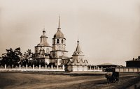 Тихвинская ц. в Иркутске. 1754–1773 гг., не сохр. Фотография. XIX в. (ГИМ)