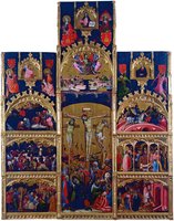 «Ретабло св. Креста». Ок. 1410 г. Худож. Мигель Альканьис (Музей Картухи в Серре, Валенсия)