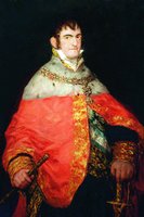 Король Испании Фердинанд VII. Фрагмент. 1815 г. Худож. Ф. Гойя (Музей изящных искусств в Сарагосе)