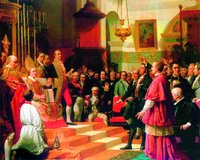 Клятва депутатов Кадисских кортесов. 1863 г. Худож. Х. К. де Алисаль (Дворец кортесов, Мадрид)