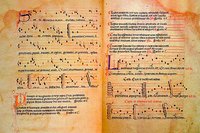 Листы из «Красной книги» (Llibre Vermell). Кон. XIV в. (Mont serrat. Monasterio de Santa Maria. Fol. 22v — 23)