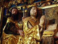 Король Кастилии Хуан II. Скульптура алтаря в Картухе Мирафлорес. 1496–1499 гг. Скульптор Хиль де Силоэ