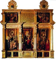 «Ретабло св. Анны». 1452–1458 гг. Мастерская Жауме Басо (Жакомарта) и Жоана Решака (Музей ц. Санта-Мария в Хативе, Валенсия)