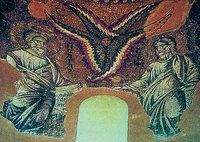 Пророки Исаия и Иеремия. Мозаика ц. Панагии Паригоритиссы в Арте, Греция. Ок. 1290 г.