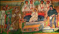 Поклонение волхвов. Мозаика ц. Санта-Мария Маджоре в Риме. 432–440 гг.