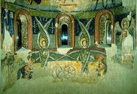 Видение пророков Исаии (справа) и Илии. Роспись апсиды ц. Санта-Мария д’Анеу, Каталония. Кон. XI — нач. XII в. (НМИК)