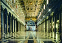 Интерьер базилики Сан-Паоло-фуори-ле-мура в Риме. 1825–1854 гг.