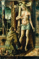 Франциск Ассизский собирает кровь Иисуса Христа. 1490–1500 гг. Худож. Карло Кривелли (Галерея Польди-Пеццоли, Милан)