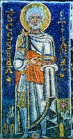 Св. Севастиан. Мозаика из ц. Сан-Пьетро-ин-Винколи в Риме. Ок. 680 г.