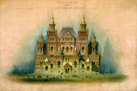 Проект здания Исторического музея. Архитекторы В. О. Шервуд, А. А. Семенов. 1875 г. (ГИМ)