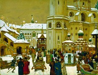 Ивановская площадь в Московском Кремле в XVII в. Худож. А. М. Васнецов. 1903 г. (ГИМ)