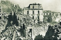Кассино после бомбардировки. Фотография. 1944 г.