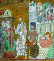 Сцена из Деяний ап. Павла. Мозаика Палатинской капеллы в Палермо. 1154–1166 гг.