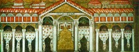Дворец Теодориха в Равенне. Мозаика ц. Сант-Аполлинаре-Нуово в Равенне. Нач. VI в.