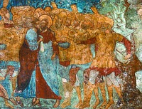 Взятие Иисуса Христа под стражу. Роспись ц. Богоявления в Ярославле. 1692 г.