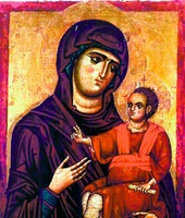 Мадонна дель Терремото. Икона. Кон. XIII — нач. XIV в. (ц. Сан-Франческо, Потенца)
