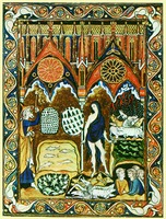 Десять казней египетских. Миниатюра из Псалтири кор. Людовика Святого. 1260–1270 гг. (Paris. lat. 10525. Fol. 26)