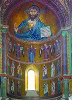 Мозаика апсиды собора Сантиссимо-Сальваторе в Чефалу. до 1148 г.