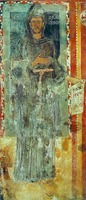Католич. св. Франциск Ассизский. Роспись капеллы Сан-Григорио ц. Сакро-Спеко в Субиако. Ок. 1227 г.