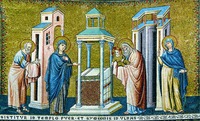 Сретение Господне. Мозаика ц. Санта-Мария-ин-Трастевере в Риме. 1291 г.
