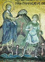 Обличение Каина. Мозаика собора Санта-Мария-Нуова в Монреале. 80-е гг. XII в.
