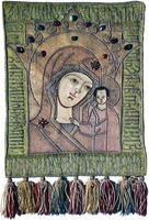 Пелена с Казанским образом Божией Матери. 60–70-е гг. XVII в. Мастерская А. И. Строгановой (ГРМ)