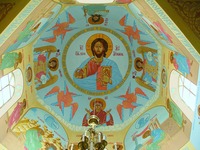 Роспись купола в ц. Воскресения Христова в Аксу. 2009 г.